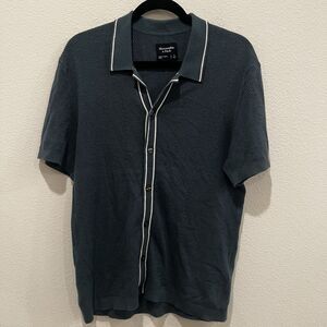 Abercrombie & Fitch Button Down Sweater Polo - Men's Small Preppy Casual Golf